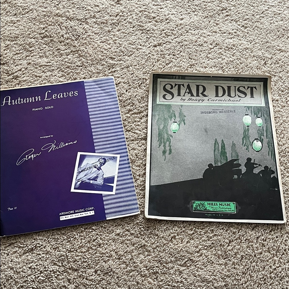 Vintage Sheet Music Set 1947 and 1929